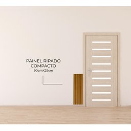 Painel Ripado Compacto 01 Unid. 90x25cm Larg. Talatto Painéis Branco Tx - 4