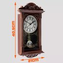 Ver imagem 2 de Relógio De Parede Retangular Com Pendulo Decoração Retrô