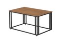 Ver imagem 1 de Mesa de Centro Retangular Lisboa Tampo Madeira Estilo Industrial