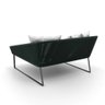 Chaise Quadrada Maldivas Em Corda Náutica Verde Militar - Tecido Lisato Branco - 2