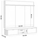 Ver imagem 6 de Painel para TV 70 pol com Bancada Suspensa Orgânica LED 180cm Leoni L05 Canela Off White Fosco - Lya