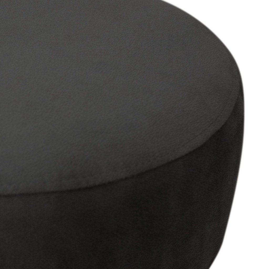 Puff Banqueta Redonto Lavinia Suede Preto Holy Shop - 2