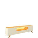 Ver imagem 2 de Nobre 210 Rack C/pés Madeira Cor:off White e Naturale