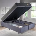 Ver imagem 3 de Cama Box Queen com Baú 158x198 com Colchão Adapto Molas Ensacadas Ecoflex Suede