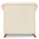 Ver imagem 6 de Kit 2 Poltronas Para Sala De Estar Linho Bege Pés Castanho