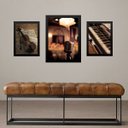 Ver imagem 1 de Set 3 Quadros Fotografias - Instrumentos Musicais:moldura Branca