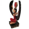 Deusa Isis Alada Asas Abertas 11cm Vermelho/Branco Estátua Egípcia - 3
