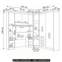 Ver imagem 3 de Guarda Roupa Solteiro Modulado Cp01 Taiga Branco/cinnamon L01 - Mpozenato