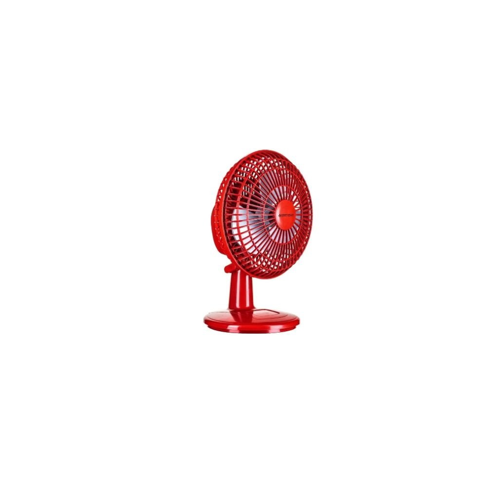 Mini Ventilador Turbo Ventimais 3 Pás 20cm 2 Velocidades Vermelho e Prata 110v