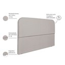Ver imagem 2 de Cabeceira Estofada King Alana 195cm Linho Cinza