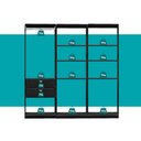 Ver imagem 6 de Guarda-Roupas Closet Modulado Alasca 180cm 3 Peças com 2 Gavetas e Cabideiros Preto Touch Carraro