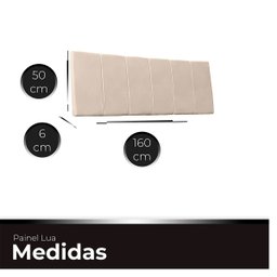 Cabeceira Painel Casal Queen de Cama Box Estofada Lua 160 Cm Veludo - 4