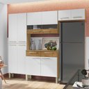 Ver imagem 4 de Cozinha Completa Compacta 10 Portas Nala Kits Paraná Freijó Supremo Ripado