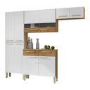 Ver imagem 1 de Cozinha Completa Compacta 10 Portas Nala Kits Paraná Freijó Supremo Ripado
