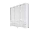 Ver imagem 2 de Guarda Roupa Solteiro 3 Portas 9 Gavetas - Capri-branco - Móveis Novo Horizonte