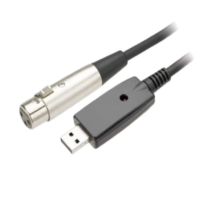 Cabo Interface Usb a Macho + Cannon Fêmea 3p 3mts | MadeiraMadeira