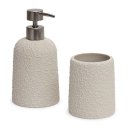 Ver imagem 5 de Kit Lavabo Bege Claro Texturizado em Polirresina – 2 Peças