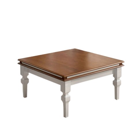 Mesa de Centro Manchester 2039 Linz Móveis - Off White/imbuia Glazer