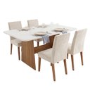 Ver imagem 1 de Conjunto Sala de Jantar Mesa 1,20m Maira 4 Cadeiras Milano Viero