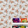 Papel de Parede Infantil Auto Adesivo Aquarela Folhas Raposa Vinil Decorado Quarto Sala Cozinha 15m - 7