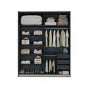 Ver imagem 4 de Guarda Roupa 2 Portas de Correr Reflecta com Led 100% Mdf Cor:grafitto