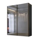 Ver imagem 2 de Guarda Roupa 2 Portas de Correr Reflecta com Led 100% Mdf Cor:grafitto