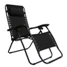 Cadeira Espreguiçadeira Dobrável 21 Posições Praia Piscina Camping Preta Importway - 1