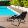 Cadeira Espreguiçadeira Dobrável 21 Posições Praia Piscina Camping Preta Importway - 10