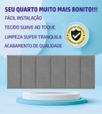 Ver imagem 5 de Cabeceira Estofada Dubai Para Cama Box Casal 1,40m Cinza