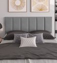 Ver imagem 4 de Cabeceira Estofada Dubai Para Cama Box Casal 1,40m Cinza