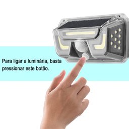 Luminaria Solar Parede Arandela Kit 2 Uni Spot Sensor Movimento Iluminaçao Led Jardim Quintal Varand - 4