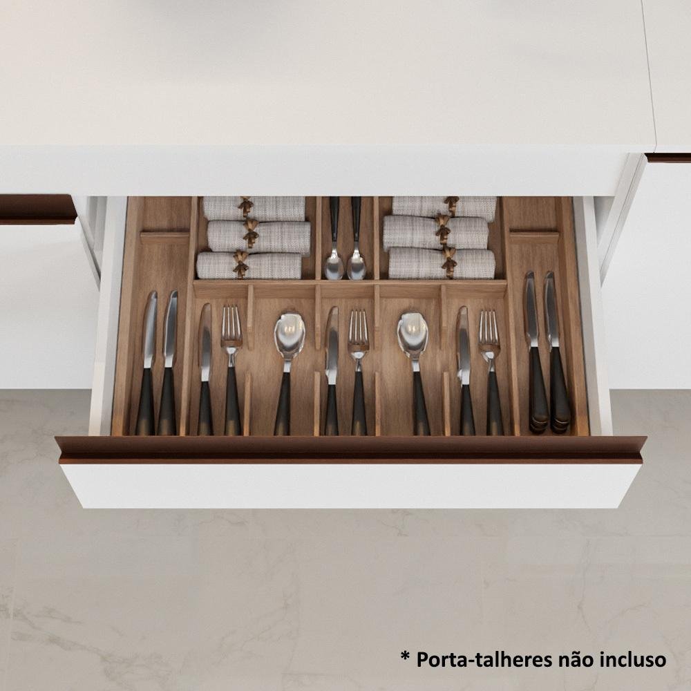Armário de Cozinha Completa 310cm Branco Reims Madesa 02 - 9