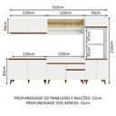 Ver imagem 4 de Armário de Cozinha Completa 310cm Branco Reims Madesa 02