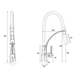Torneira Cozinha Monocomando Black Pull Down - Cromada - 8