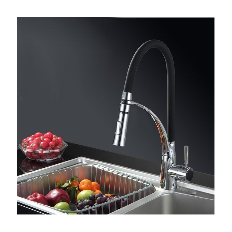 Torneira Cozinha Monocomando Black Pull Down - Cromada