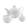 Conjunto 03 Peças Porcelana p/ Chá Butterfly Branco - 1
