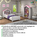Ver imagem 2 de Cama Infantil Princesa com Estante Organizadora Magia Branco/Rosa