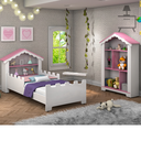 Ver imagem 4 de Cama Infantil Princesa com Estante Organizadora Magia Branco/Rosa
