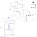 Ver imagem 5 de Cama Infantil Princesa com Estante Organizadora Magia Branco/Rosa
