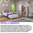 Ver imagem 3 de Cama Infantil Princesa com Estante Organizadora Magia Branco/Rosa