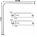 Ver imagem 2 de Alça Barra de Apoio 70x70 com 2 Alças 70cm Gestante, Idoso Único