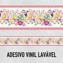 Ver imagem 2 de Faixa Decorativa Adesiva (autocolante) - Floral Rosa e Amarelo