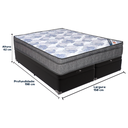 Ver imagem 3 de Cama Box Baú e Colchão Iso Superpocket Molas Ensacadas Queen Ortobom: Preto