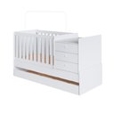 Ver imagem 1 de Berço Cama com Cômoda e Cama Auxiliar Branco Completa Móveis