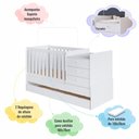 Ver mais imagens de Berço Cama com Cômoda e Cama Auxiliar Branco Completa Móveis