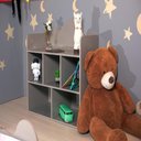 Ver imagem 4 de Estante Infantil Nuvem 91,8cm X 90,9cm com 5 Nichos 100% Mdf Cor:fendi