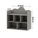 Ver imagem 3 de Estante Infantil Nuvem 91,8cm X 90,9cm com 5 Nichos 100% Mdf Cor:fendi
