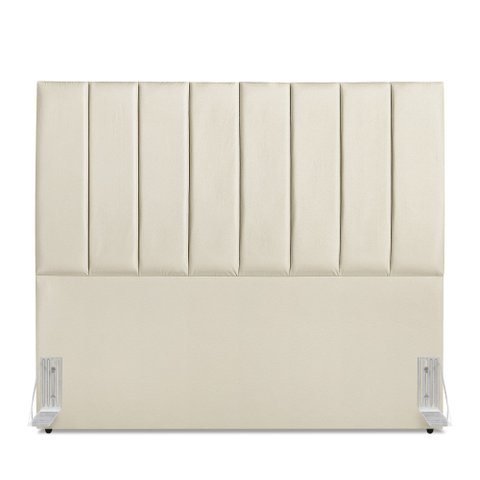 Cabeceira Estofada Casal Carla 140 Cm Corino Bege