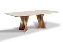 Ver imagem 2 de Mesa de Jantar Toronto 10 Lugares 240cm X 105cm, Base em Madeira Maciça Tampo com Vidro Off White