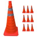 Ver imagem 1 de Cone Portatil de Transito Retratil Kit 9 Uni Sinalizador Viario Segurança Balizador Obra Rodovia Est